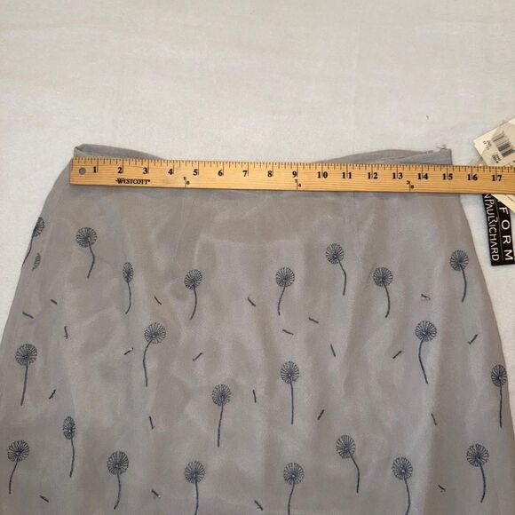 John Paul Richard Grey Dandelion Print Midi Kkirt - Picture 4 of 8